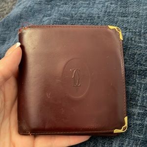 Cartier Bordeaux leather wallet
